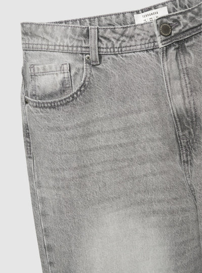 Jeans super baggy a tinta unita