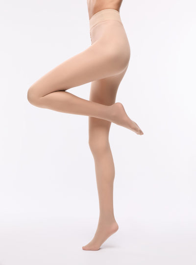Double-layered nude effect tights