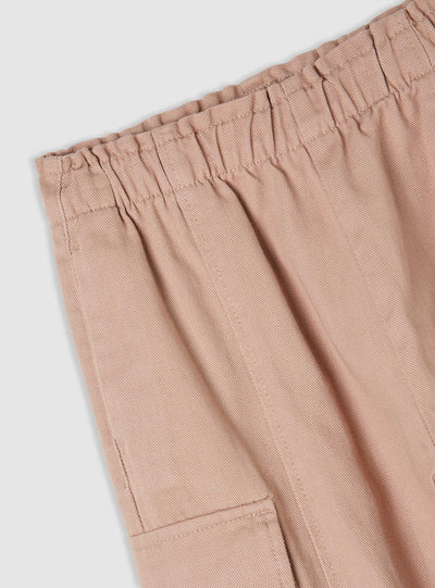 Pantaloni cargo con elastico al fondo