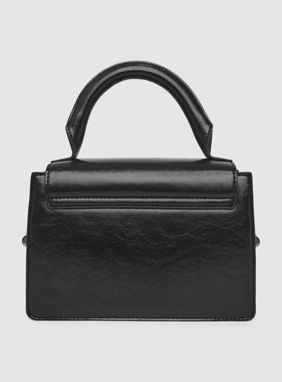 Borsa mini tinta unita con manico e tracolla regolabile