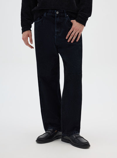Super Baggy Jeans mit Velours-Effekt