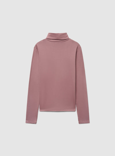 T-shirt a maniche lunghe con collo alto
