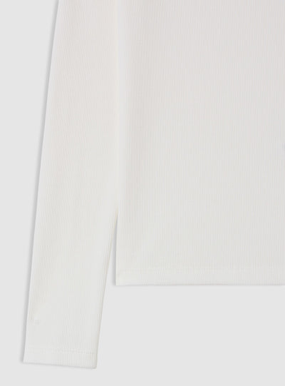 Ribbed long-sleeve T-shirt