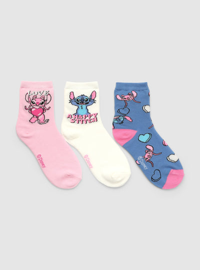 Pack 3 calzini con stampa Stitch®