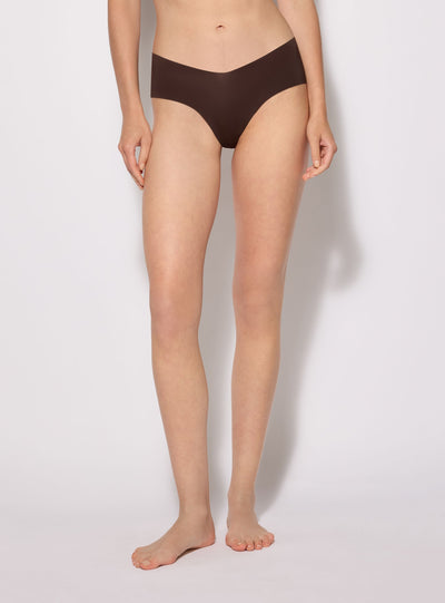 Reggiseno top taglio vivo a tinta unita
