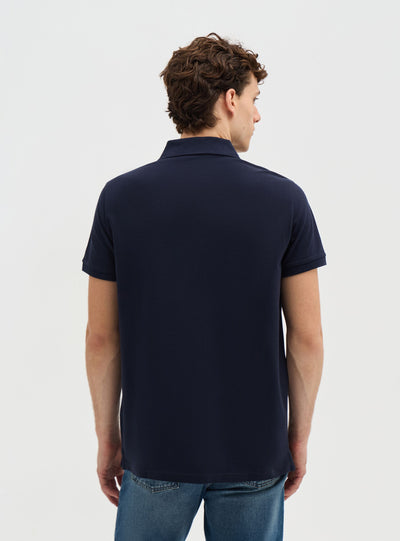 T-shirt polo a tinta unita