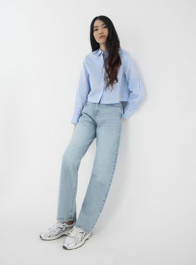 Jeans chiari straight acid wash