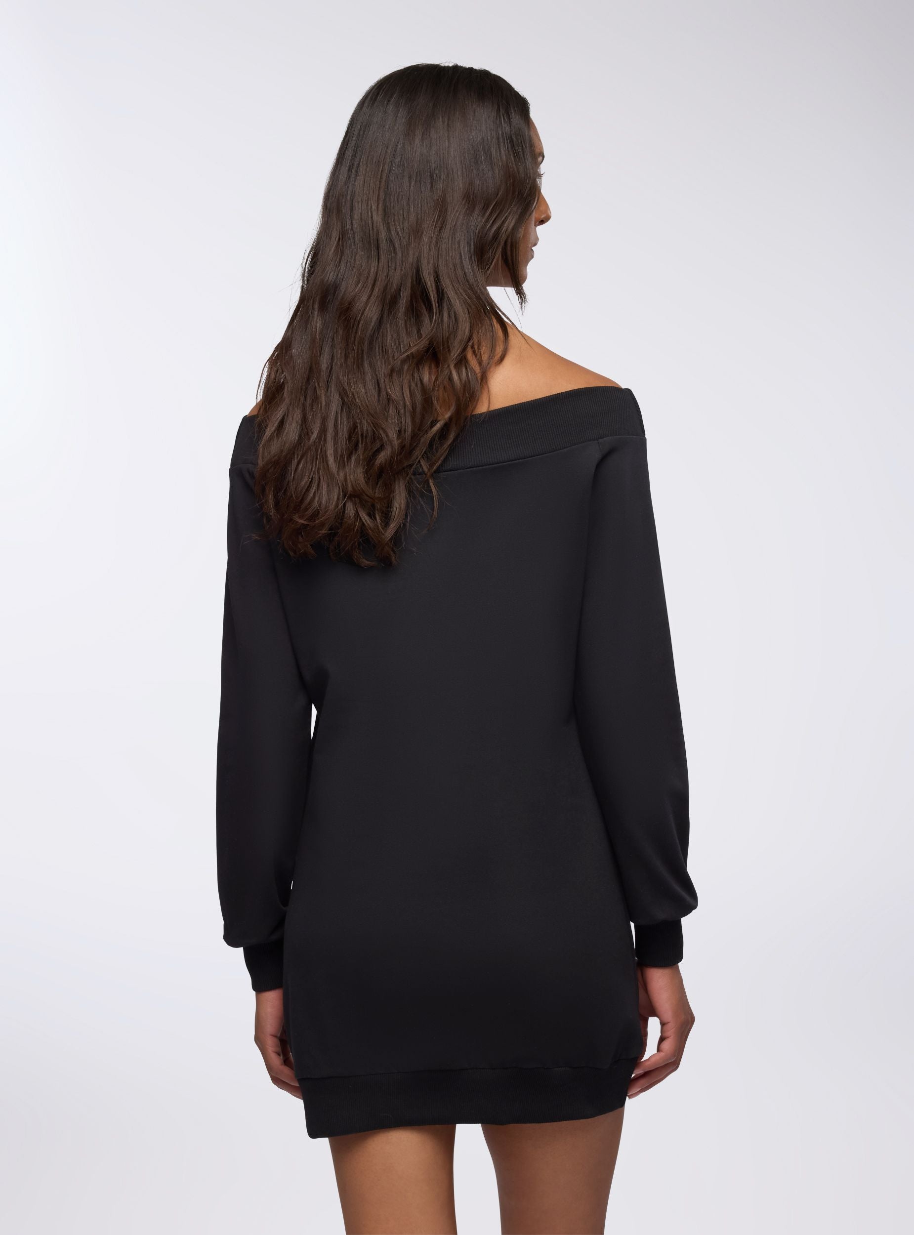 Sweatshirt dress with bare shoulders - Terranova Sweatshirt dress with bare shoulders - Terranova