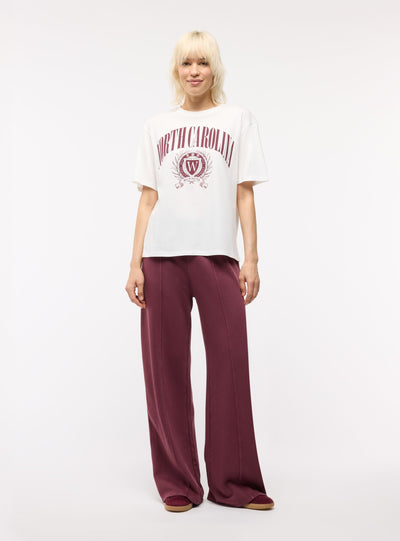 T-shirt maxi con stampa college