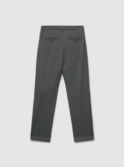 Pantaloni chino con pieghe a pied de poule