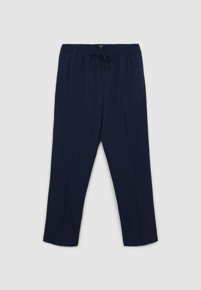 Pantaloni con elastico in vita e coulisse tinta unita