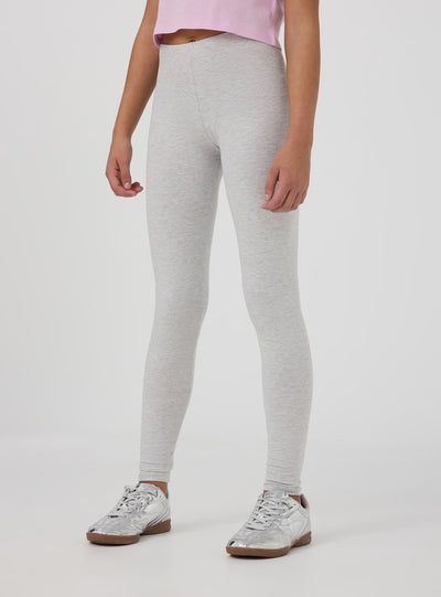 Solid colour stretch jersey leggings