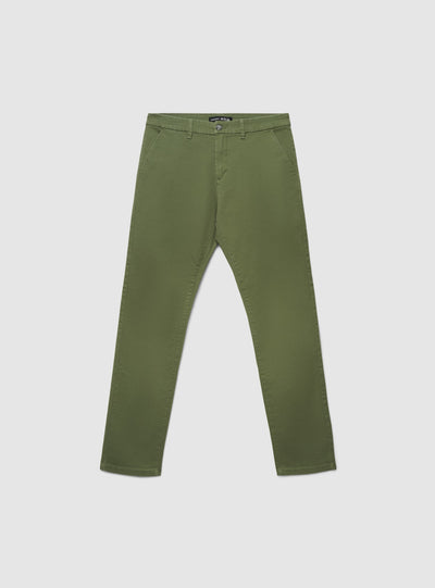 Pantaloni chino regular a tinta unita