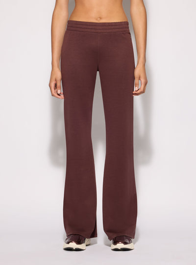 Pantaloni tuta sportivi wide leg a tinta unita