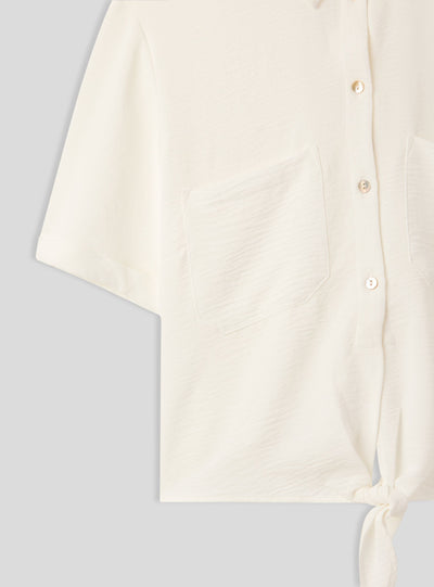 Camicia crop con nodo