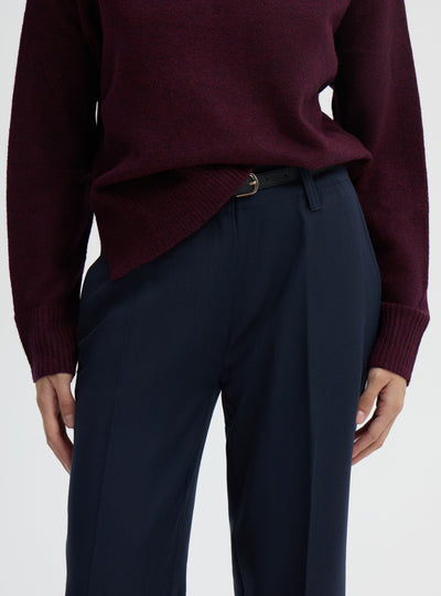 Pantaloni wide leg a tinta unita