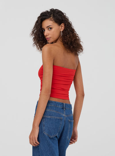 Ruched bandeau top