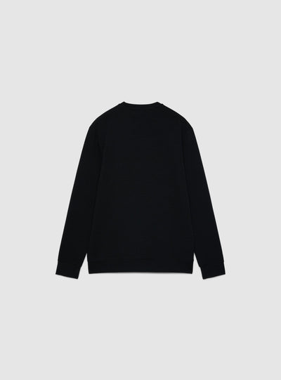 Long-sleeve crew neck plain T-shirt