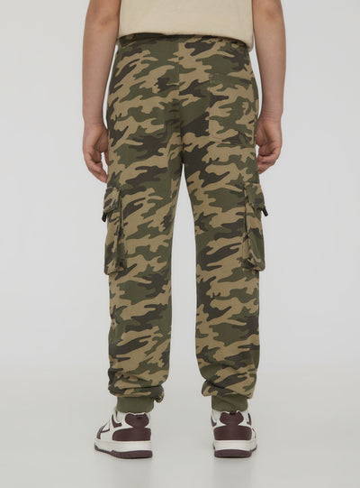 Camouflage cargo tracksuit trousers
