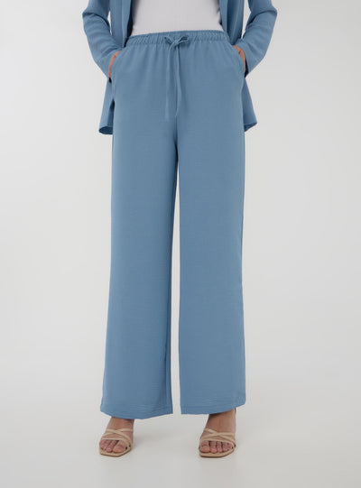 Pantaloni wide leg con coulisse