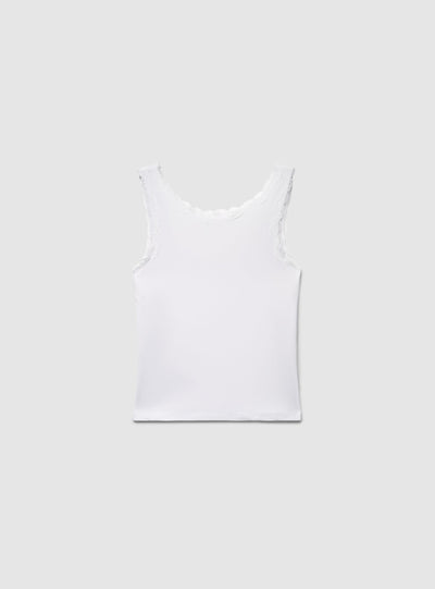 Top con bordi in pizzo