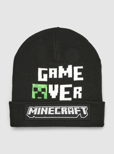 Berretto cuffia con scritta e patch Minecraft