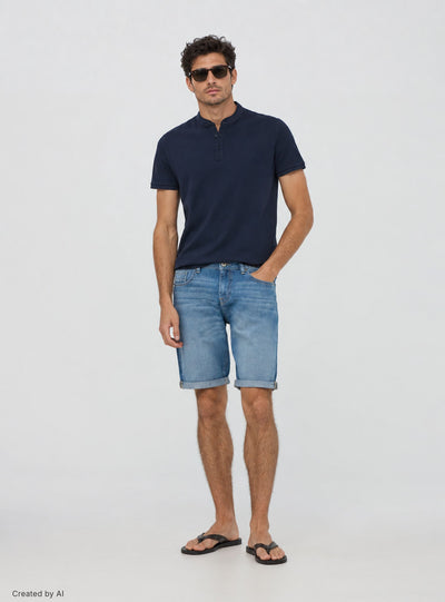 Bermuda in denim 5 tasche