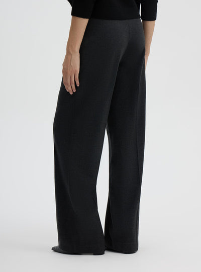 Pantaloni wide leg effetto mélange