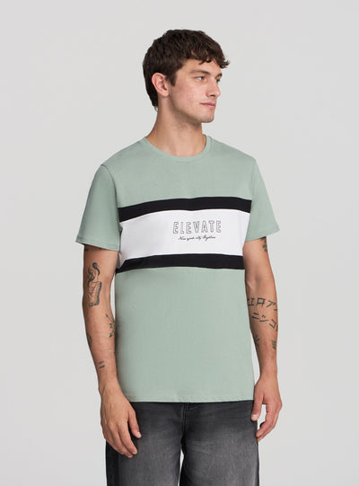 T-shirt block color con scrittta