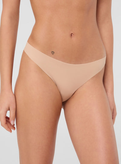 Pack of 3 plain colour thong briefs