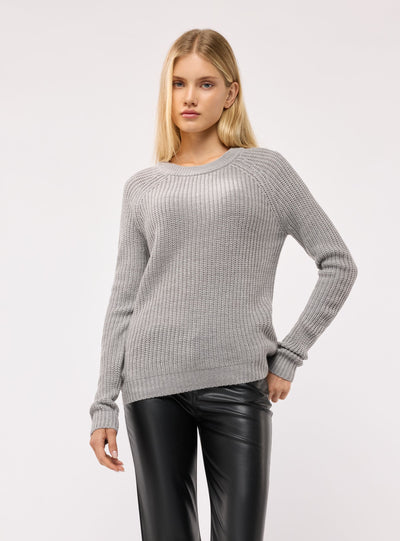 Maglia girocollo a costa inglese
