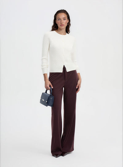 Cardigan a trecce con bottoni
