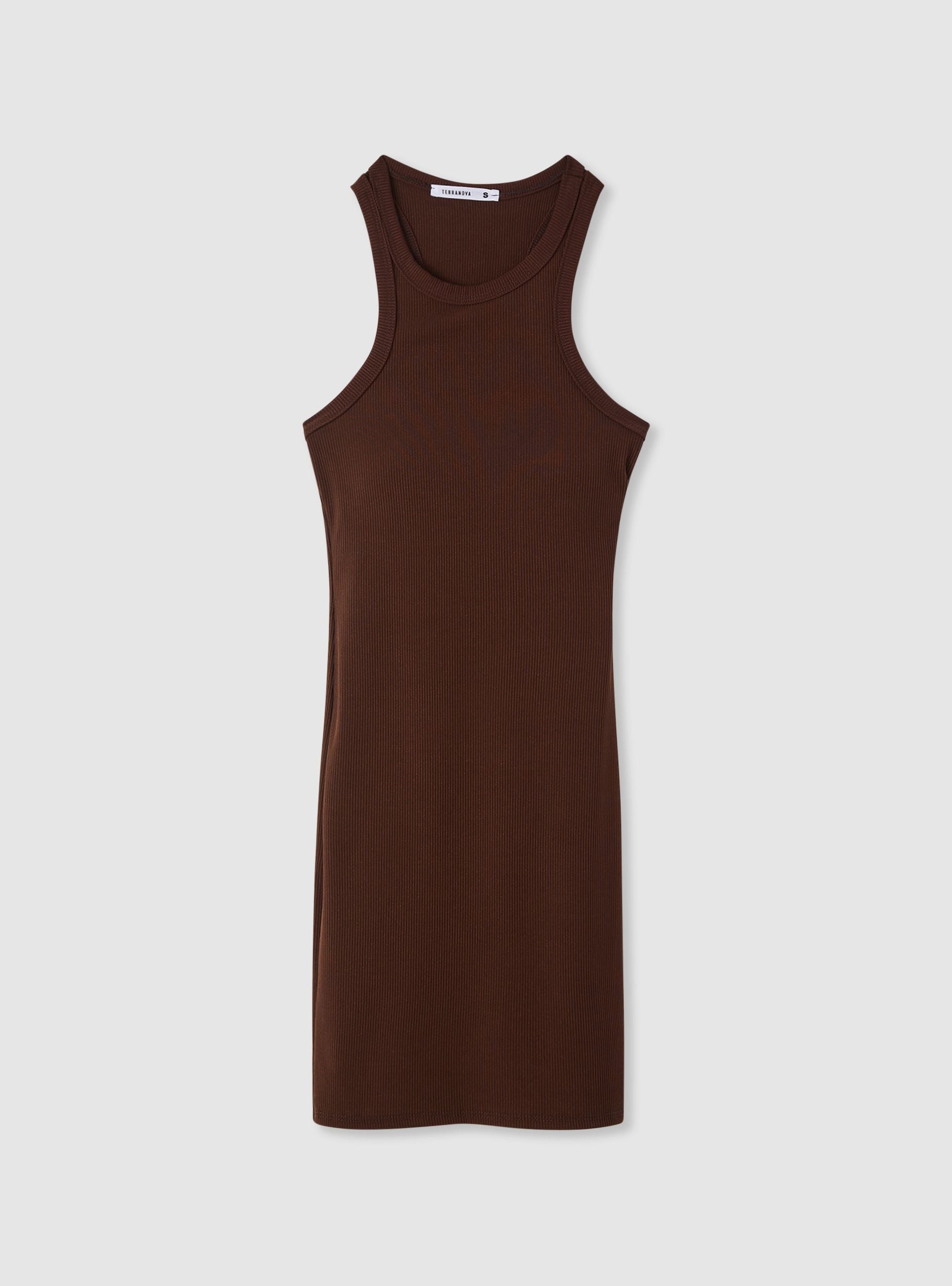 h&m tank top dress Ribbed tank dress with round neckline