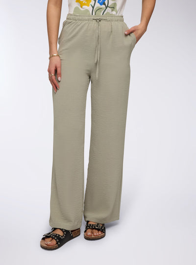 Pantalon large avec cordon de serrage