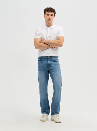 Jeans straight fit a cinque tasche