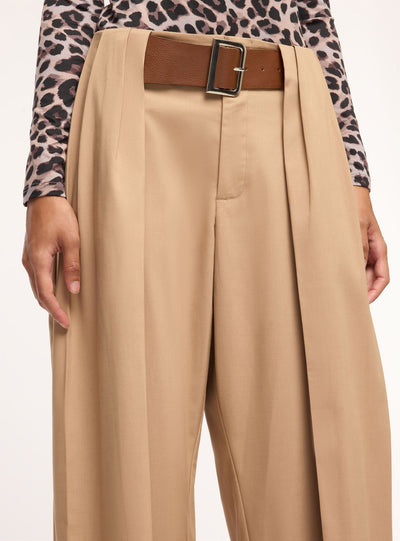 Pantaloni wide leg con cintura