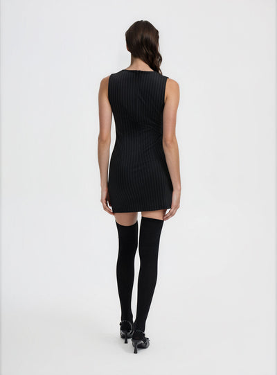 Vestito tubino gessato