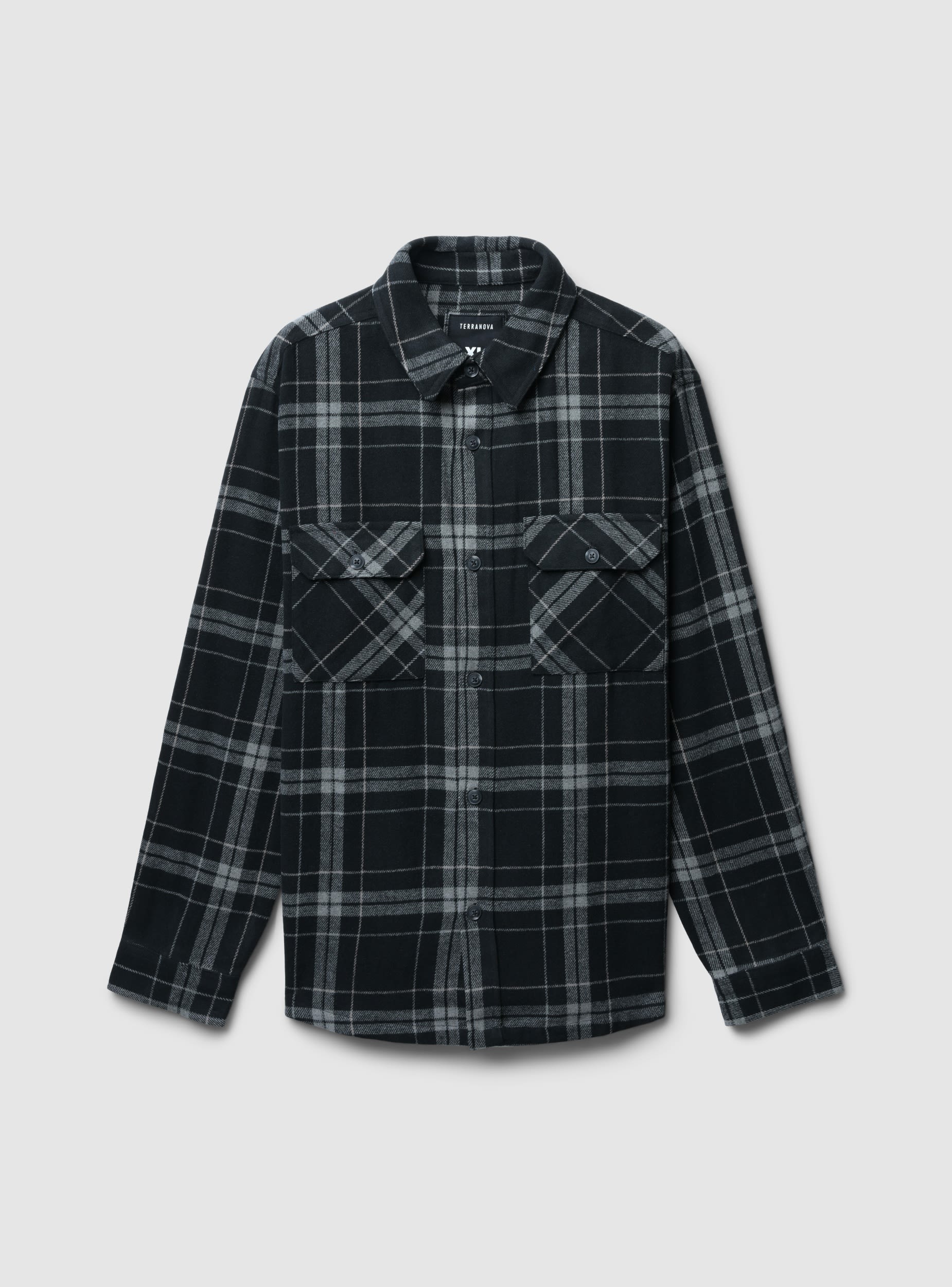 Viben Camicia di Flanella a Righe Orizzontali Viben Camicia di Flanella a Righe Orizzontali