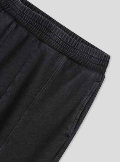 Trenerka pantalone bojene u tkanini s visokim strukom i manžetnama