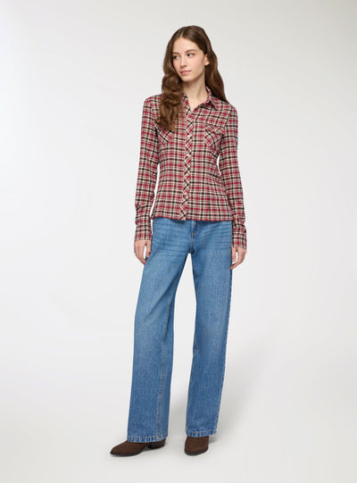 Camicia a quadri con taschini