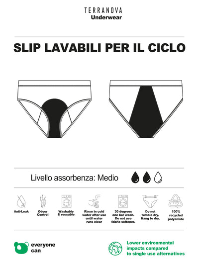 Slip mestruale da ciclo a media assorbenza
