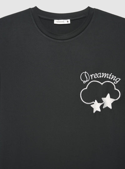 T-shirt pigiama maxi con stampa