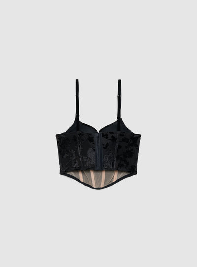 Reggiseno bustier in pizzo con ferretto