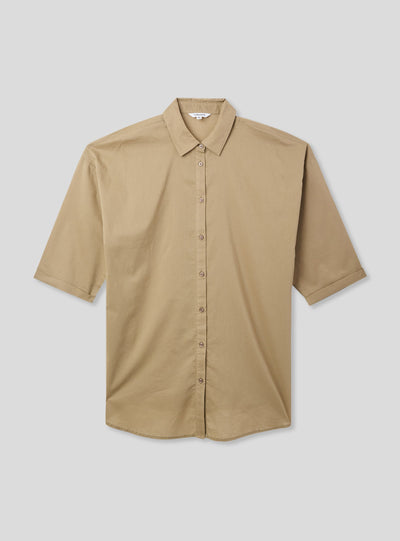 Maxi shirt with three-quarter sleeves