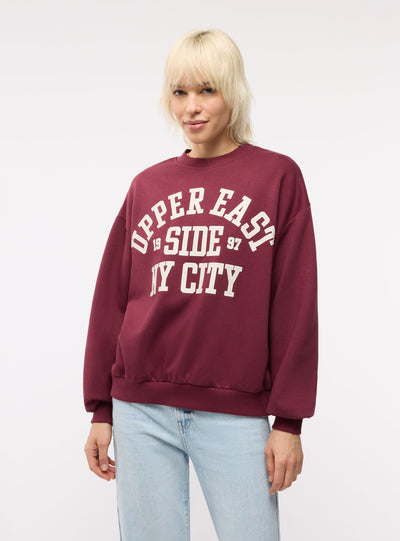 Felpa con stampa college