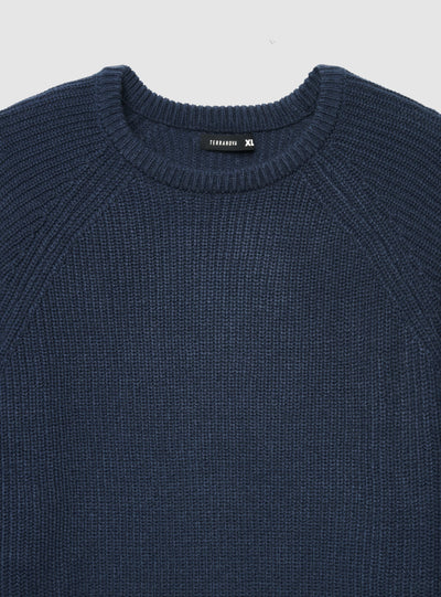 Maglia girocollo a costa inglese