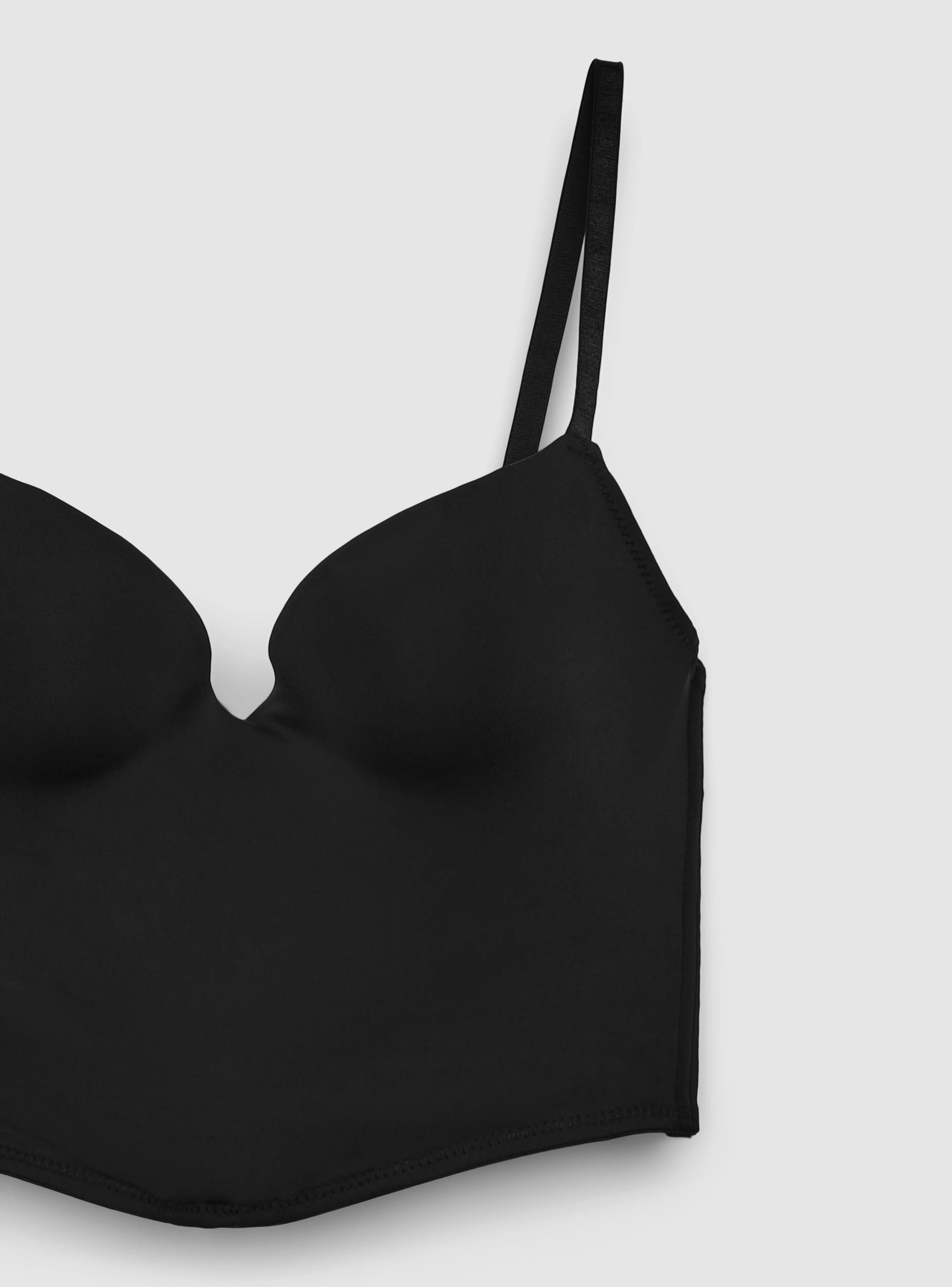 即日発送　KISHIDAMIKI tec bra bustier (black) Daisy Dee Black Non Padded Non-Wired Full Coverage T-S | Lovable India