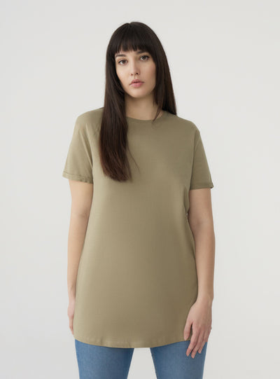Plain colour maxi T-shirt
