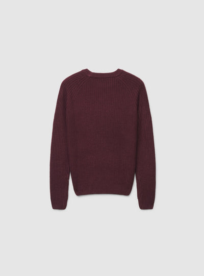 Maglia girocollo a costa inglese