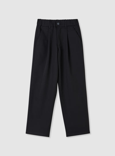 Pantaloni dritti con vita elasticizzata